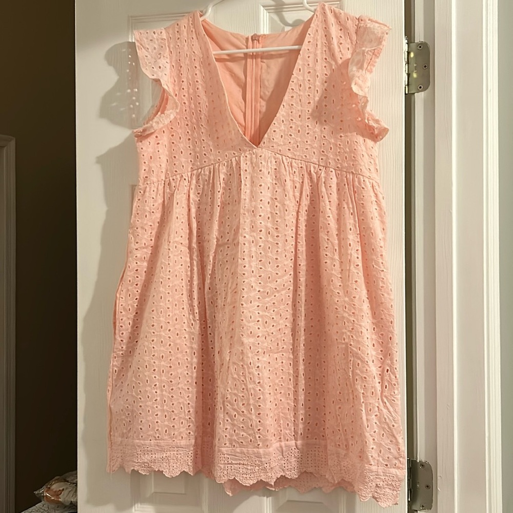 Baby Pink Eyelet Romper
